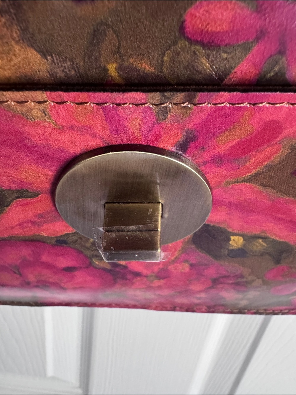 🆕 Patricia Nash Leather Crossbody Floral Oil Painting Consilina Purse - Picture 6 of 14